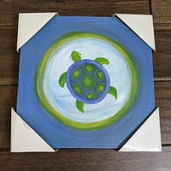 Accents New Turtle Canvas Wall Art 9x9 Artist Sapna Shah Home Kid Room Decor Poshmark